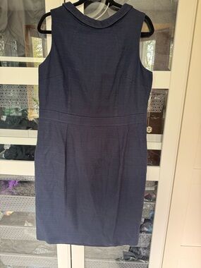 Boden Navy Sleeveless Midi Sheath Dress, size 14L